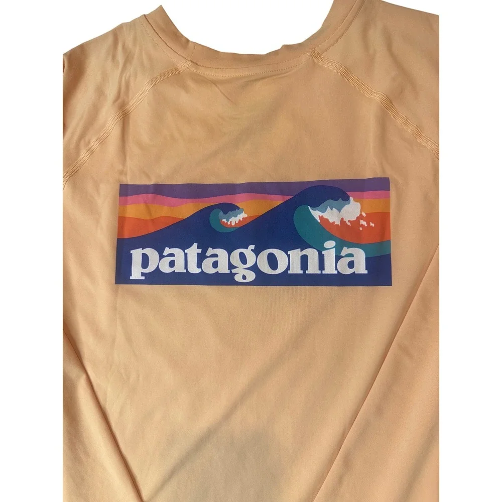 Patagonia Kids Capilene Silkweight LS Rashguard Heirloom Peach XL 14 66317 NEW